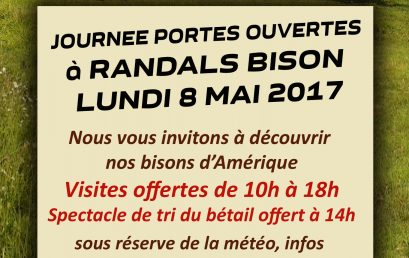 Journée Portes Ouvertes à Randals bison le 8 mai