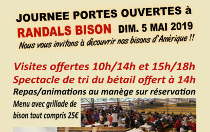 Journée Portes Ouvertes à Randals bison le 5 mai 2019