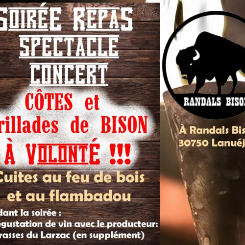 Soirée repas côtes de bison à volonté